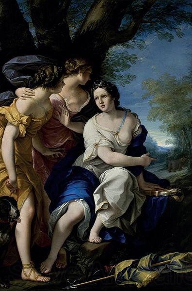 Stefano Torelli Diana and nymphs Norge oil painting art